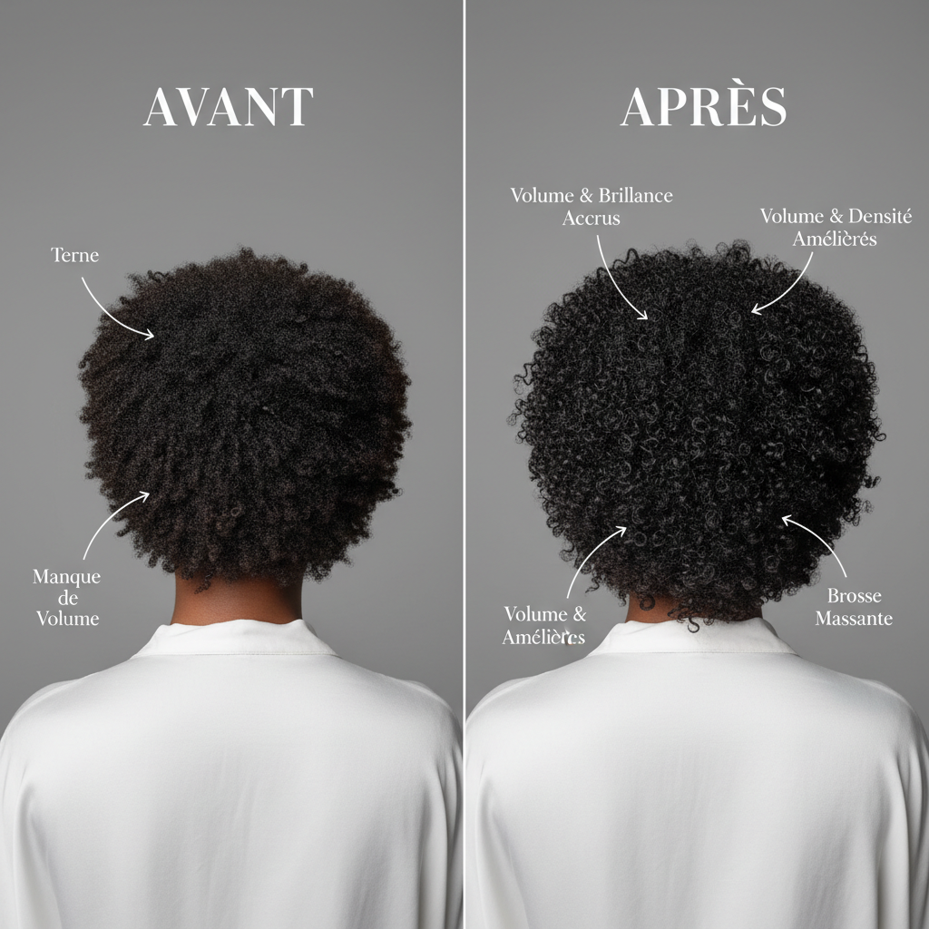 Avant & Après - Femme Noire Cheveux 4C